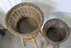 WICKER PLANT STANDS
