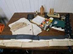 SEWING, LINENS, QUEBEC CARVINGS, ETC.