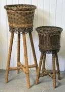 WICKER PLANT STANDS