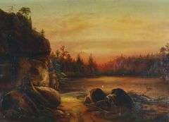 ANTIQUE OIL IN THE HUDSON RIVER SCHOOL STYLE