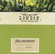 ORIGINAL SMALLMAN & INGRAM BIRDSEYE VIEW MAP OF LONDON