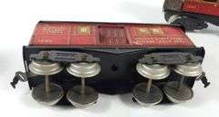 THREE AMERICAN FLYER TIN LITHO POST OFFICE BAGGAGE CARS