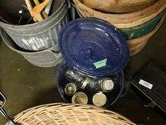 BASKETS, ENAMEL PAN, ETC.