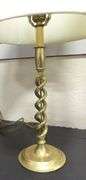 PAIR OF BRASS "CANDLESTICK" LAMPS