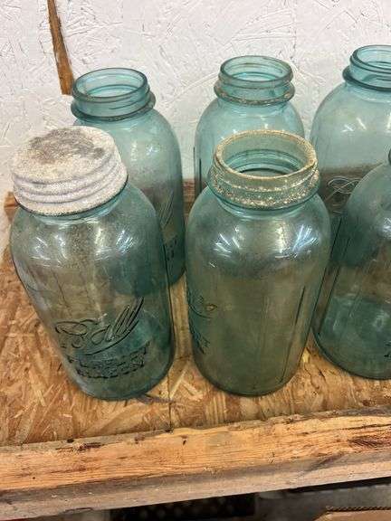 (10) ball perfect Mason half gallon jars