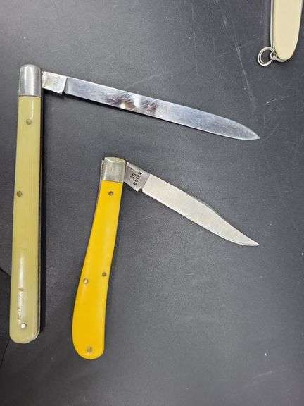 5 Knives and Case Sharpener Stone