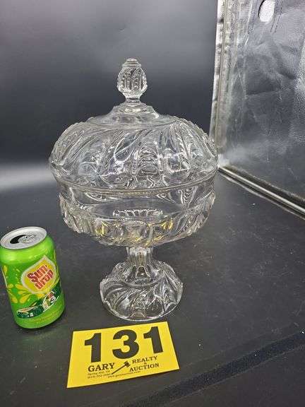 Patterned Covered Compote