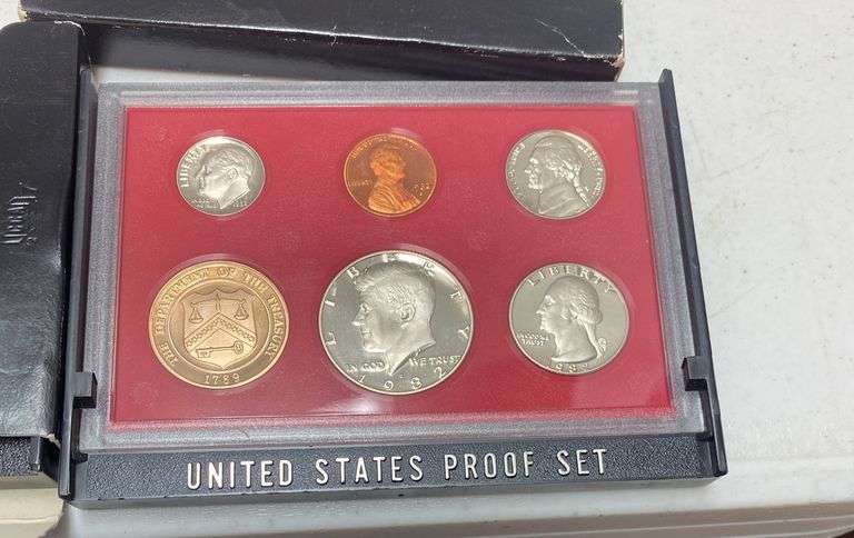 1977, 79, 81, 82 proof sets