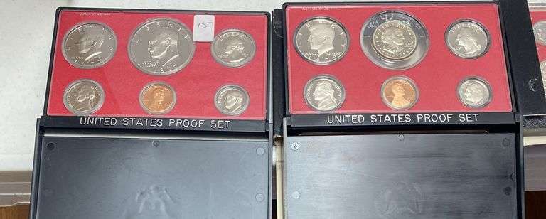 1977, 79, 81, 82 proof sets