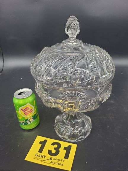 Patterned Covered Compote