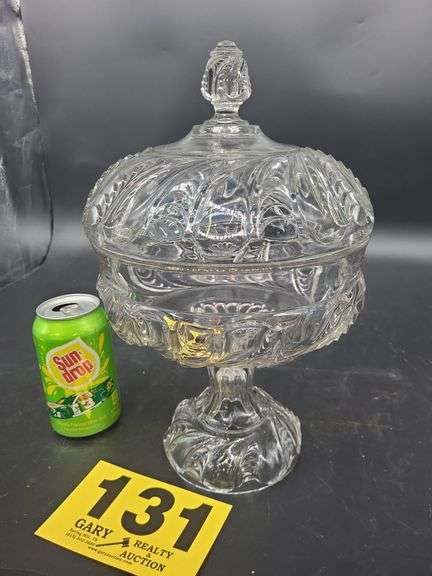 Patterned Covered Compote