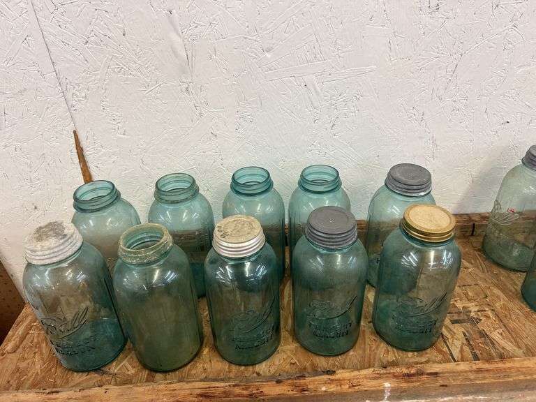 (10) ball perfect Mason half gallon jars