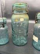 Assorted atlas EZ seal jars- 48 oz, Hazel Atlas