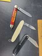 5 Knives and Case Sharpener Stone
