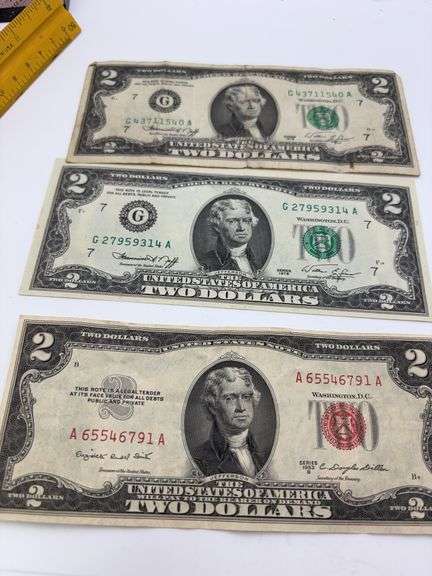 3 $2 bills