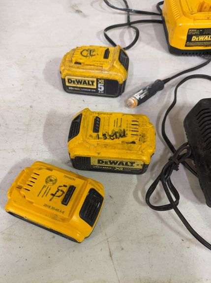 Assorted chargers 3 batteries