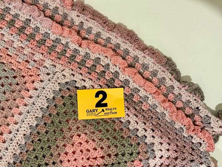 Crocheted Crib Blanket for a little girl 36" x 48"