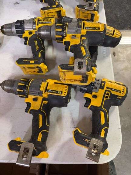 (7) Dewalt 20v power drills no charger no batteries