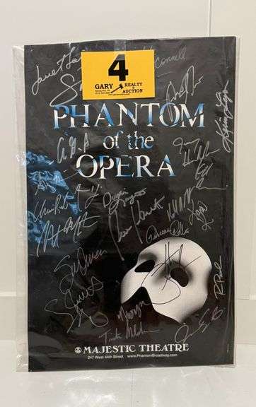 Phantom of the Opera - Majestic Theater Poster - AUTOGRAPHED BY CAST