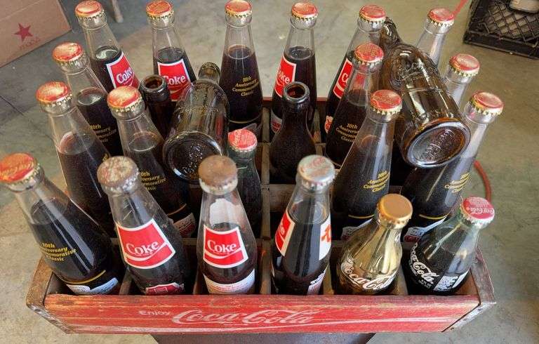 Coca Cola case commemorative bottles and ut bottles
