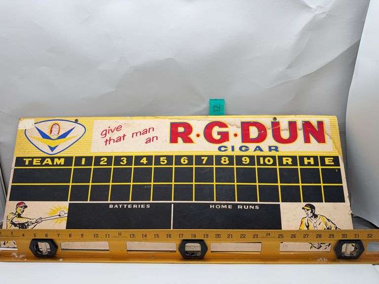 R G dun cigar scoreboard