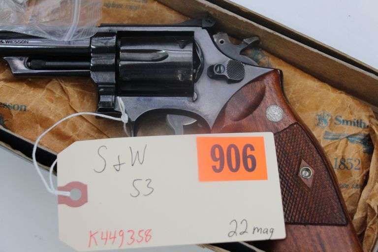 S&W 53  .22 magnum stamped- .22 Jet Caliber with .22 LR inserts