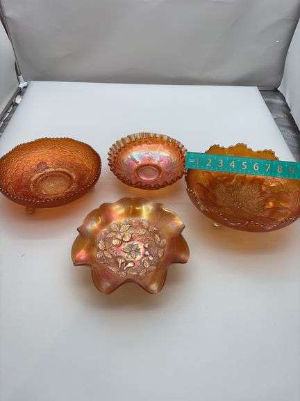 4 Marigold carnival bowls