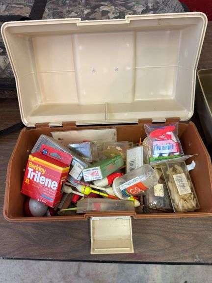 (3) tackle boxes, boat charger