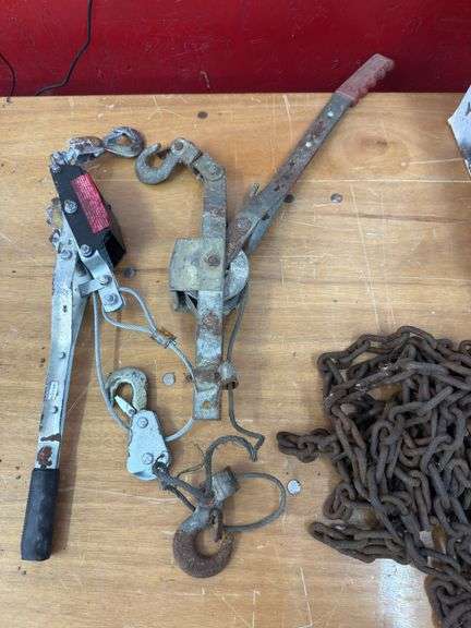 Come alongs and chains