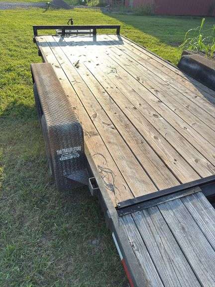15ft with 3ft dovetail car hauling trailer