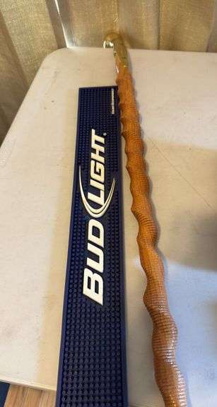 Walking stick, bud light bar mat