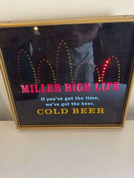 Miller high life plastic sign 16”x14”