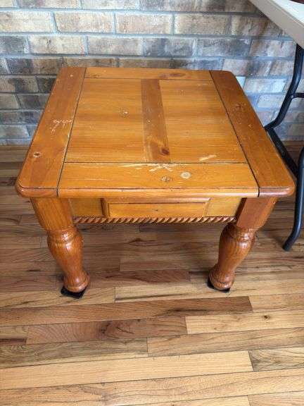Coffee table and end table. Coffee 48”x24, end table 24”sq