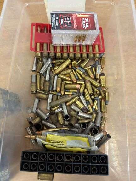 Assorted ammo and brass