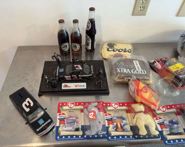 Dale Earnhardt, beanie babies, coors inflatables, hats and more