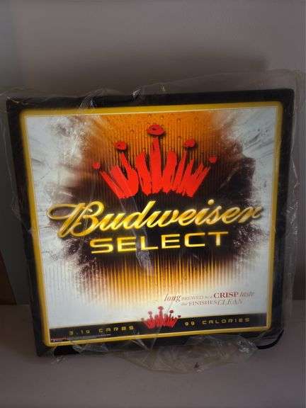 Budweiser select sign 18” sq NIB