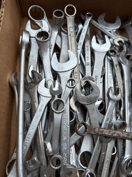 Assorted standard wrenches