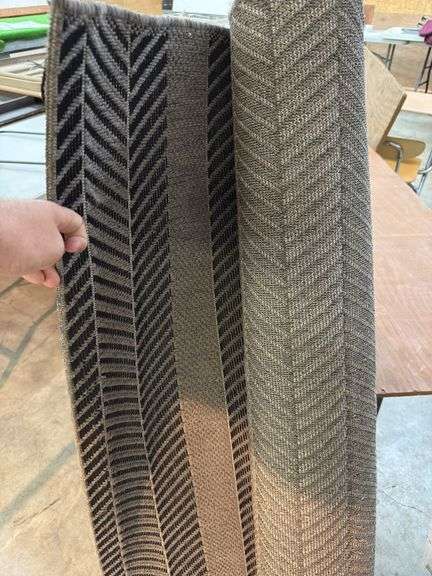 Metal stands, rug