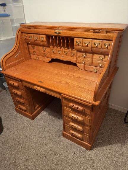 S Roll top desk 54”x33”x50”