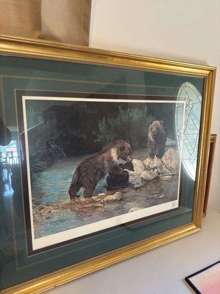 Charles francé playmates bears, Elvis print, farming kids largest 38”x32”
