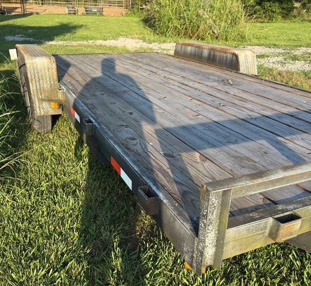 15ft with 3ft dovetail car hauling trailer