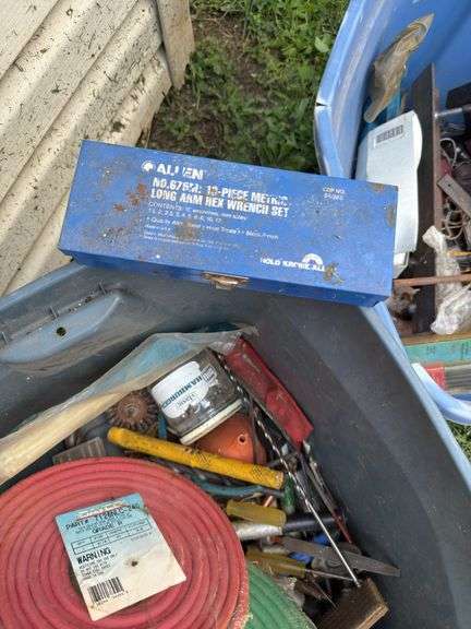 (2) assorted tools totes