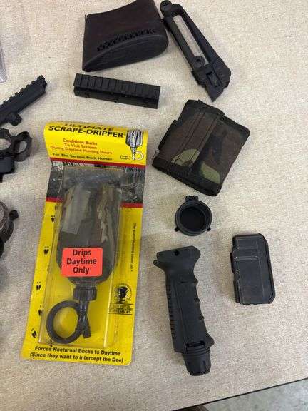 Laser, scope protectors, gun parts etc
