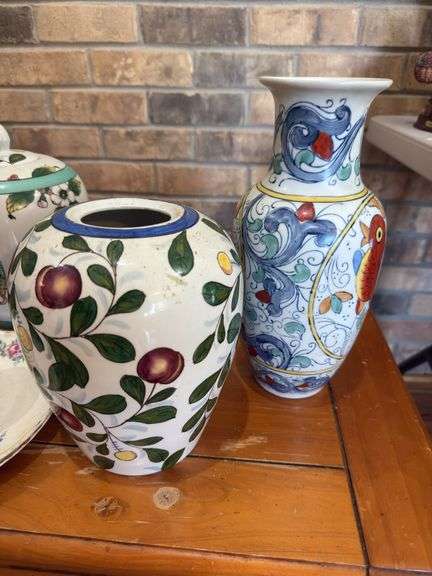 Oriental vases, plates etc