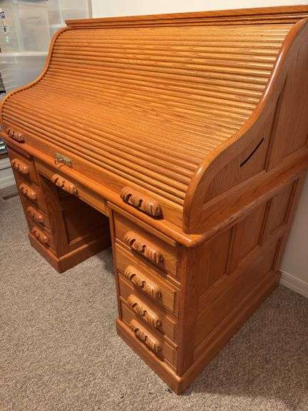 S Roll top desk 54”x33”x50”