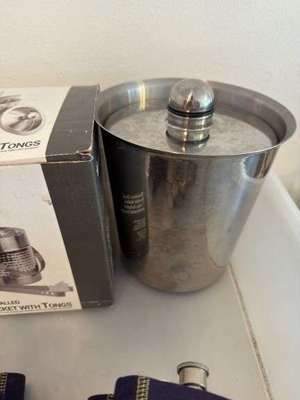 Crown Royal flasks, ice buckets