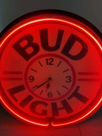 Bud light neon clock 20”