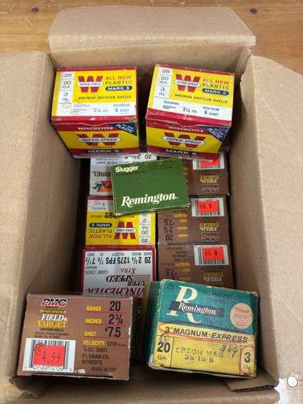 (12) full boxes 20 ga shells