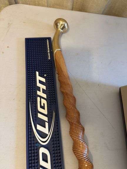 Walking stick, bud light bar mat