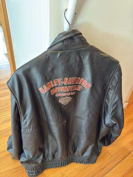 Harley Davidson size xl leather jacket and chaps large